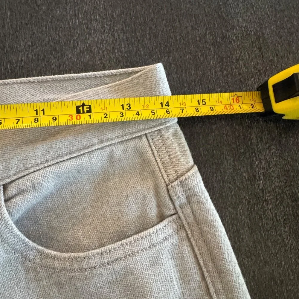 Theory Treeca Straight-Leg Mid Rise Cotton Blend Women's Gray Jeans Size 26 NWOT - Picture 8 of 11